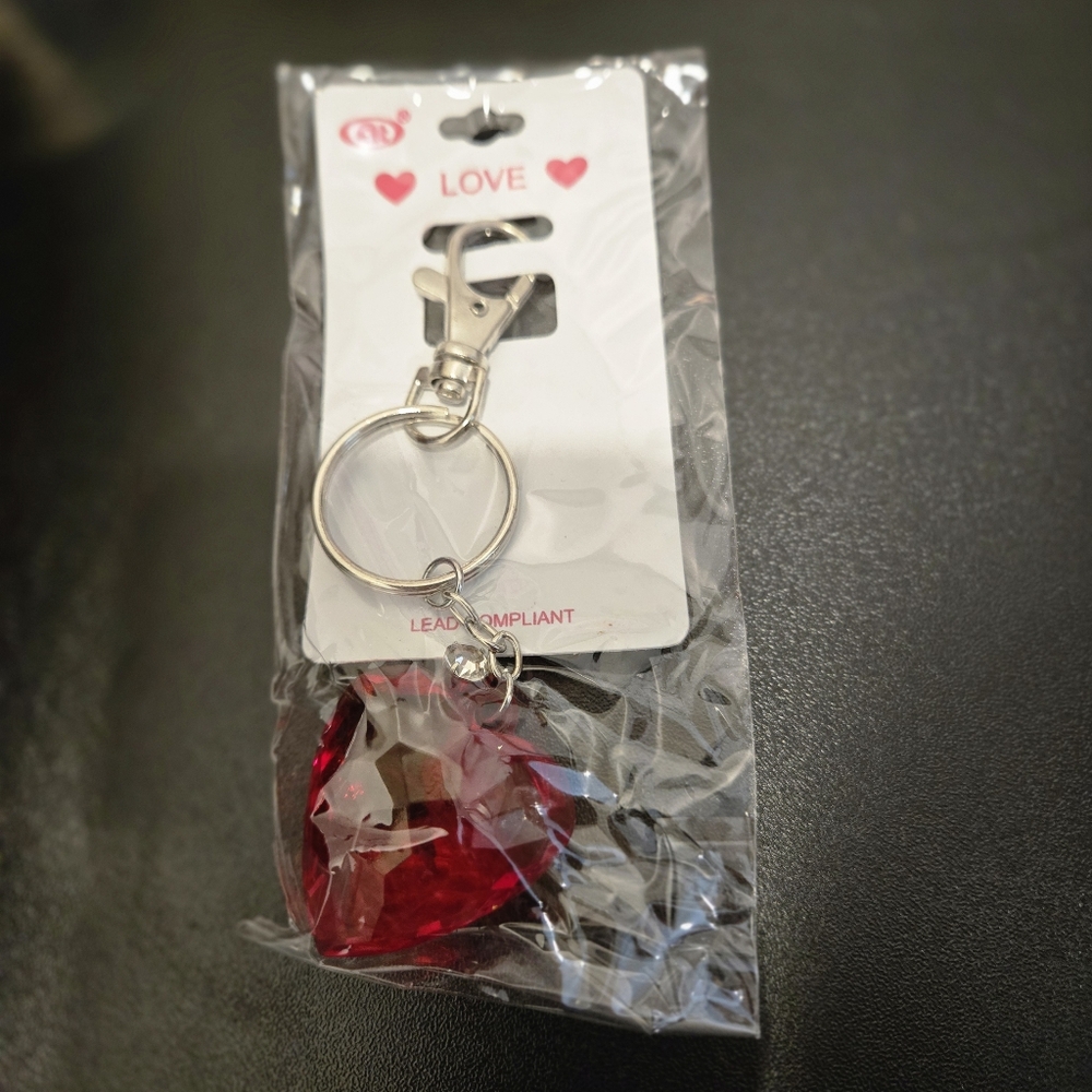 CLEARANCE Red Heart Keychain